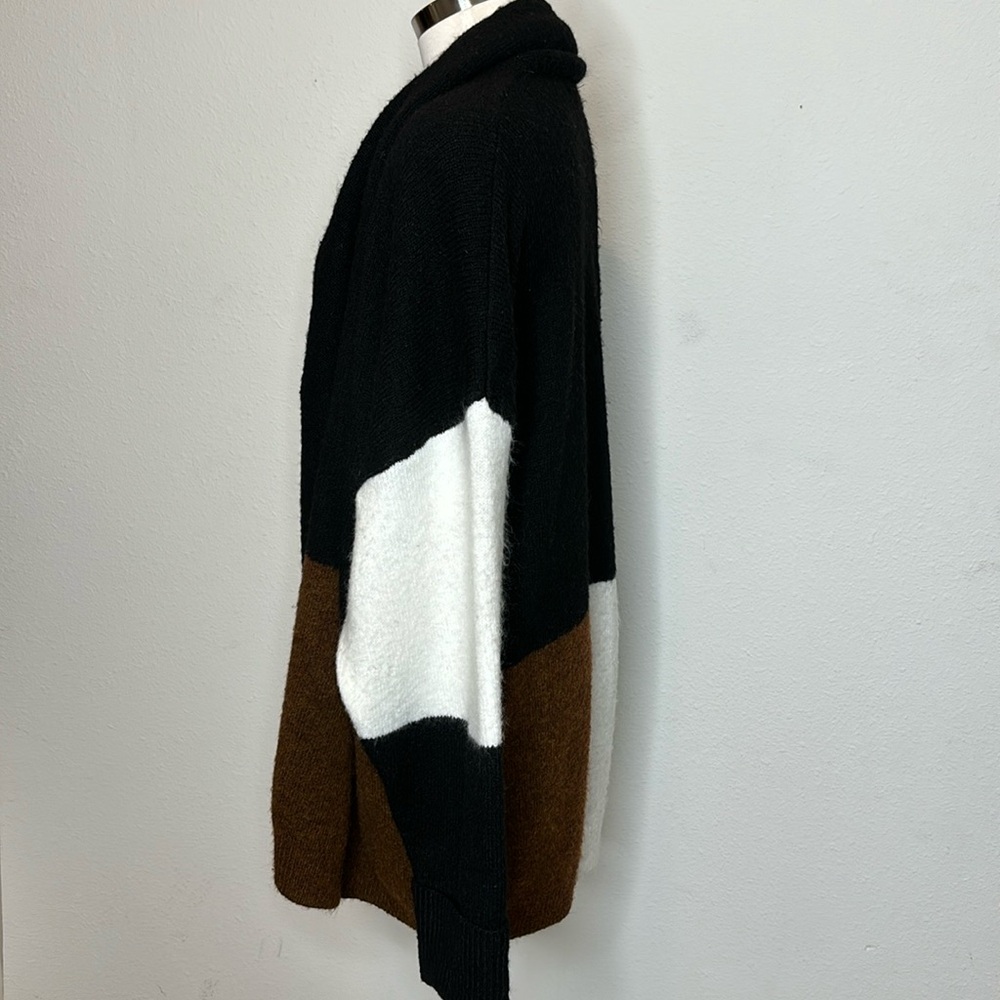 Entro Size Small Color-Block Oversized Open Cardi… - image 8
